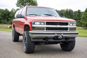 GMC Yukon Tow Hook to Shackle Bracket - Front - Rough Country - Mount Only - Black - '92-'99